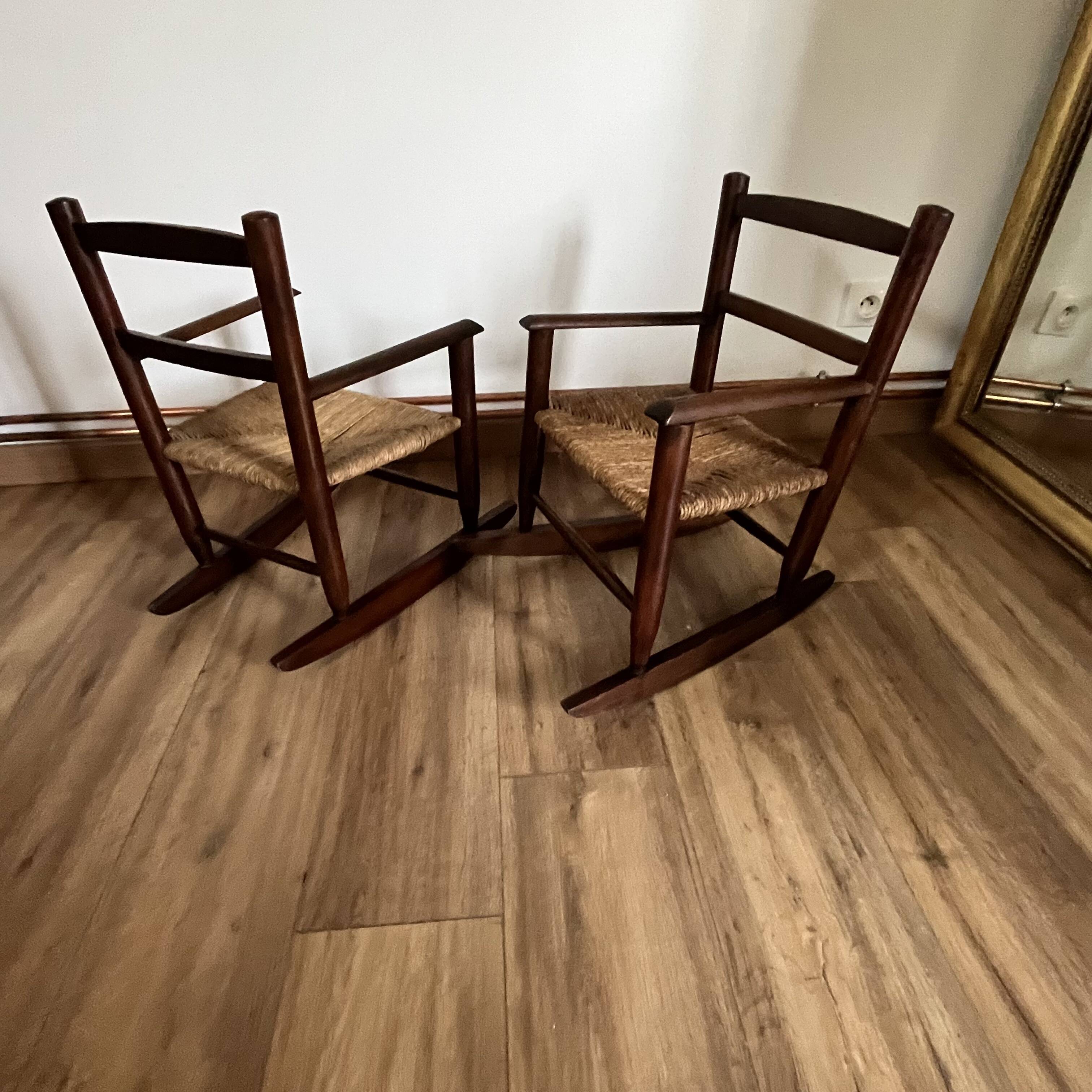 Pair of children's rocking chairs