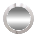 Round Wall Mirror with Mirrored Steel Frame, Italy