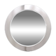 Round Wall Mirror with Mirrored Steel Frame, Italy