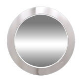 Round Wall Mirror with Mirrored Steel Frame, Italy