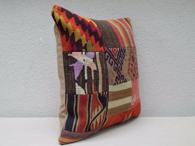 Kilim vintage Turkish cushion color 50x50 cm