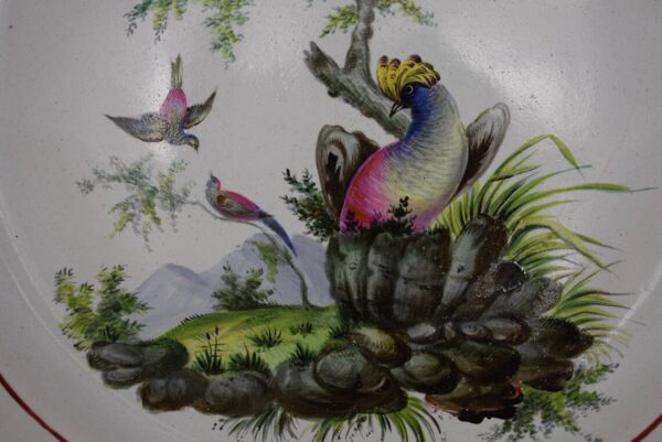 Ancienne Assiette Oiseau Emile Galle Saint Clement