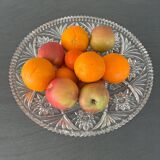 Antique crystal glass fruit dish