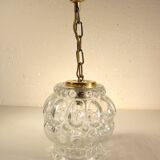 Moulded glass pendant lamp 1970