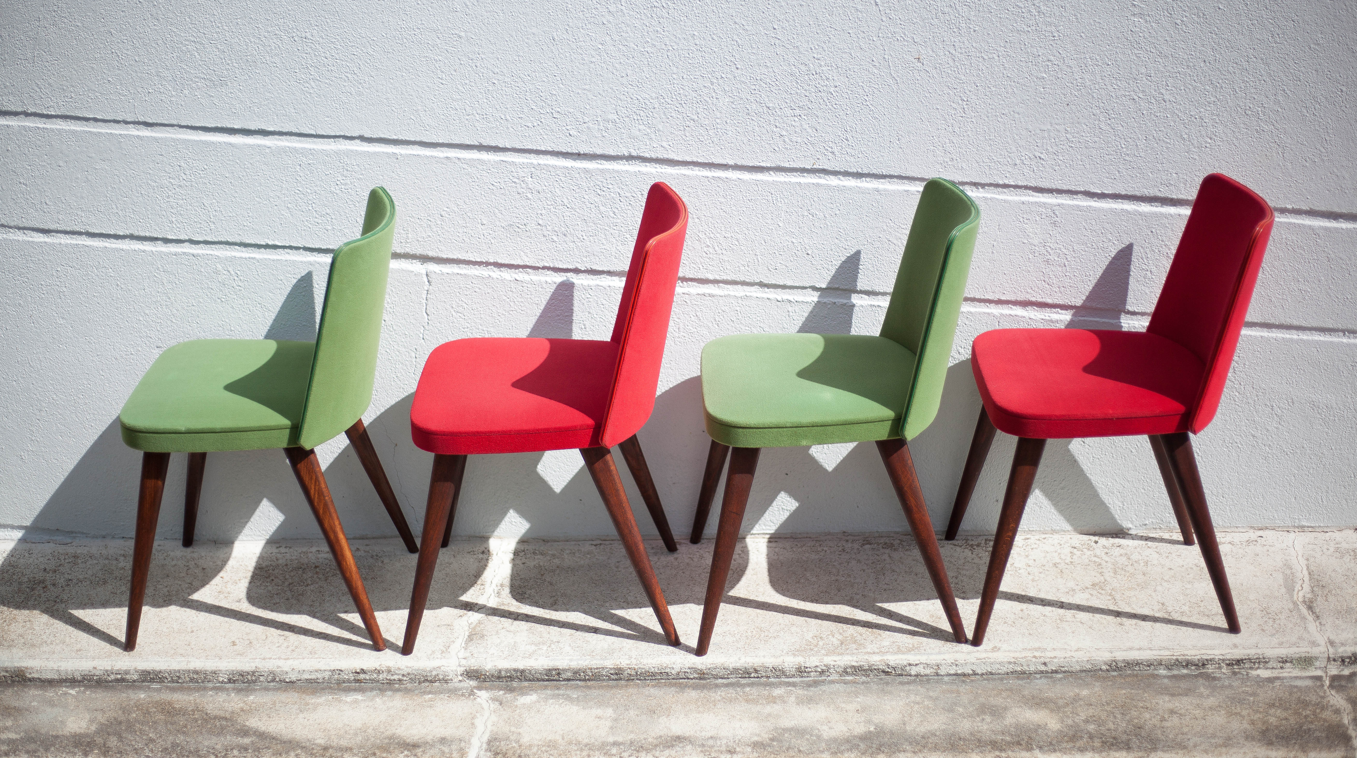 Vintage compass leg chairs, 50