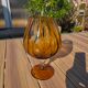 Giant glass 31 cm Empoli blown amber vintage