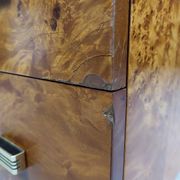 Vintage drawer chest in amboyna burl, 1970s