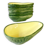 6 ceramic avocado ramekins Made in Portugal