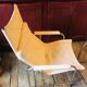 White leather armchair set "Strässle" by Hans Eichenberger, Switzerland 1970.