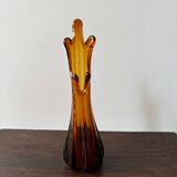 Vintage orange mid-century single-flower vase
