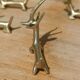 Handcrafted brass gazelle knife rests x12