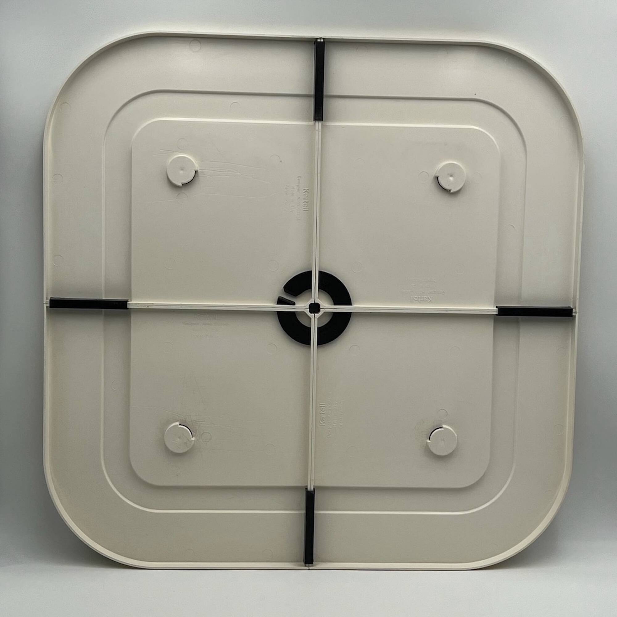 Beige Plastic Mirror by Kartell, Anna Castelli design, Italy 1960s