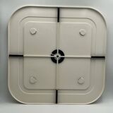 Beige Plastic Mirror by Kartell, Anna Castelli design, Italy 1960s