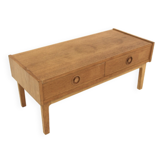 Commode basse scandinave en chêne, Suède, 1960