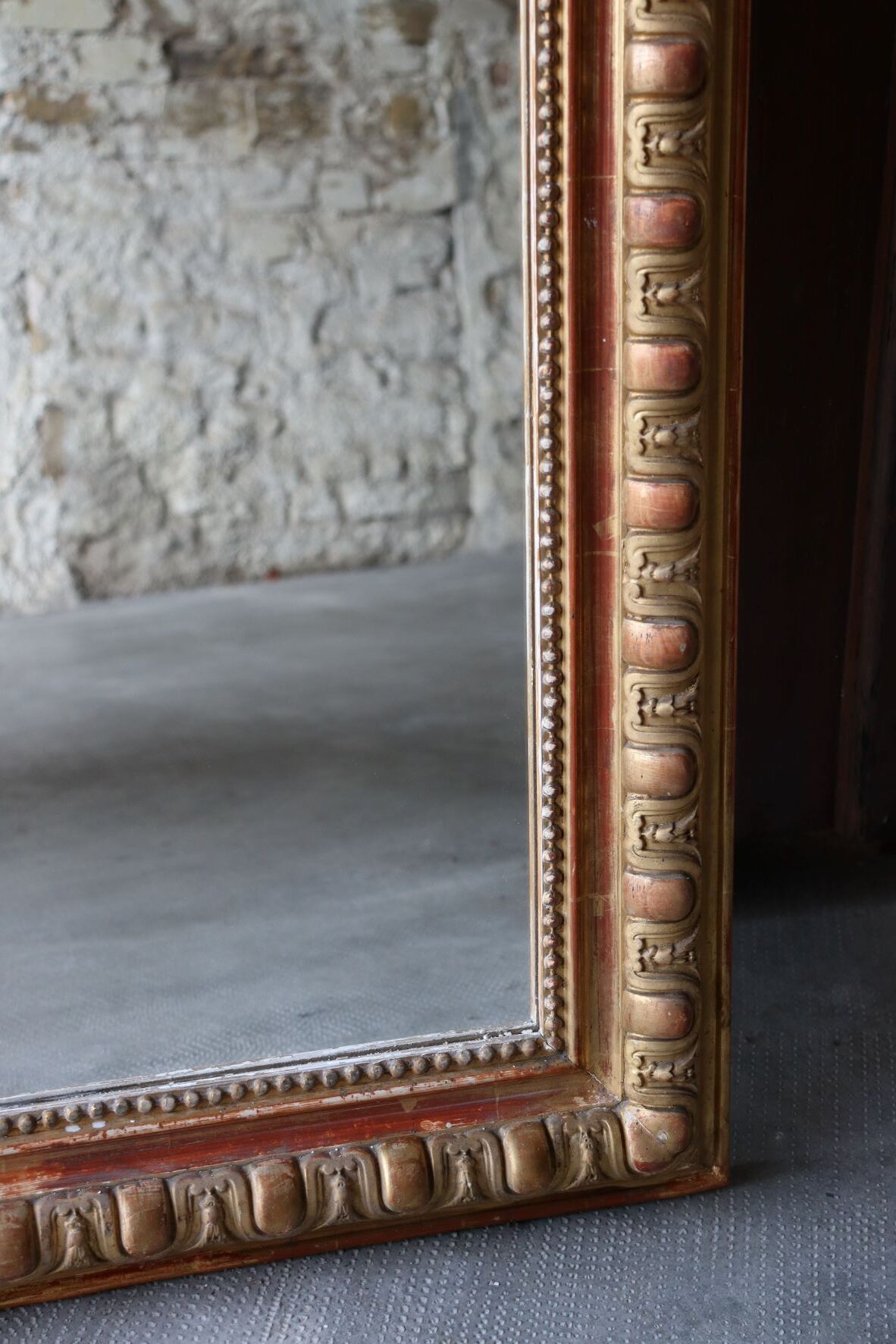 Mirror Louis Philippe gilded, 166 x 100 cm