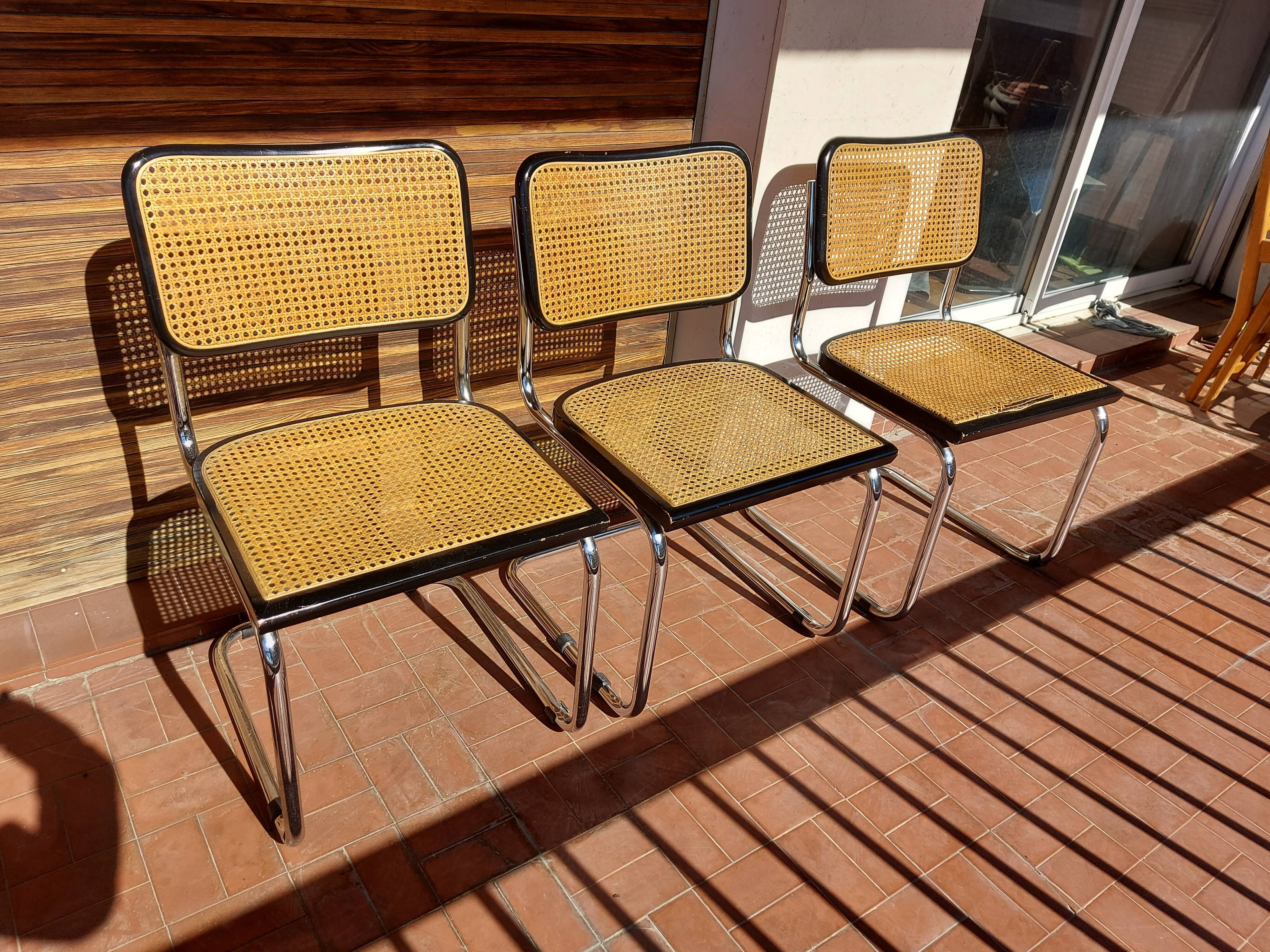 3 chairs Marcel Breuer B32