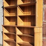 Pine bookcase (251 x 49 x height 288 cm)