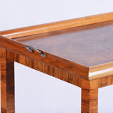Restored Art Deco Walnut Trolley, New Polish, Czechia, 1930s