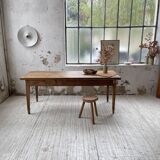 Farmhouse table in oak and walnut 2m