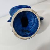 coq en céramique émaillée bleu par Aldo Londi pour Bitossi