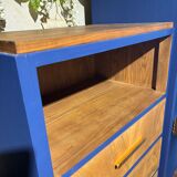 Asymmetrical midnight blue wardrobe