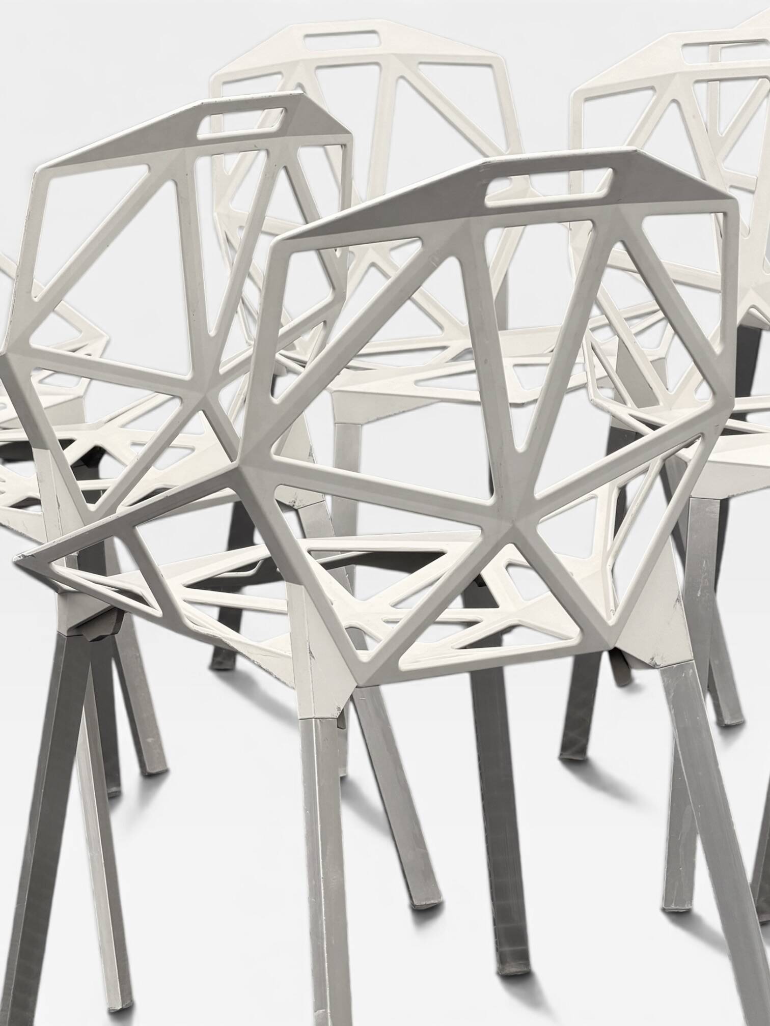 Pair of Chair One chairs — Konstantin Grcic for Magis, aluminium