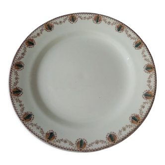 Plat rond en faience de clairefontaine