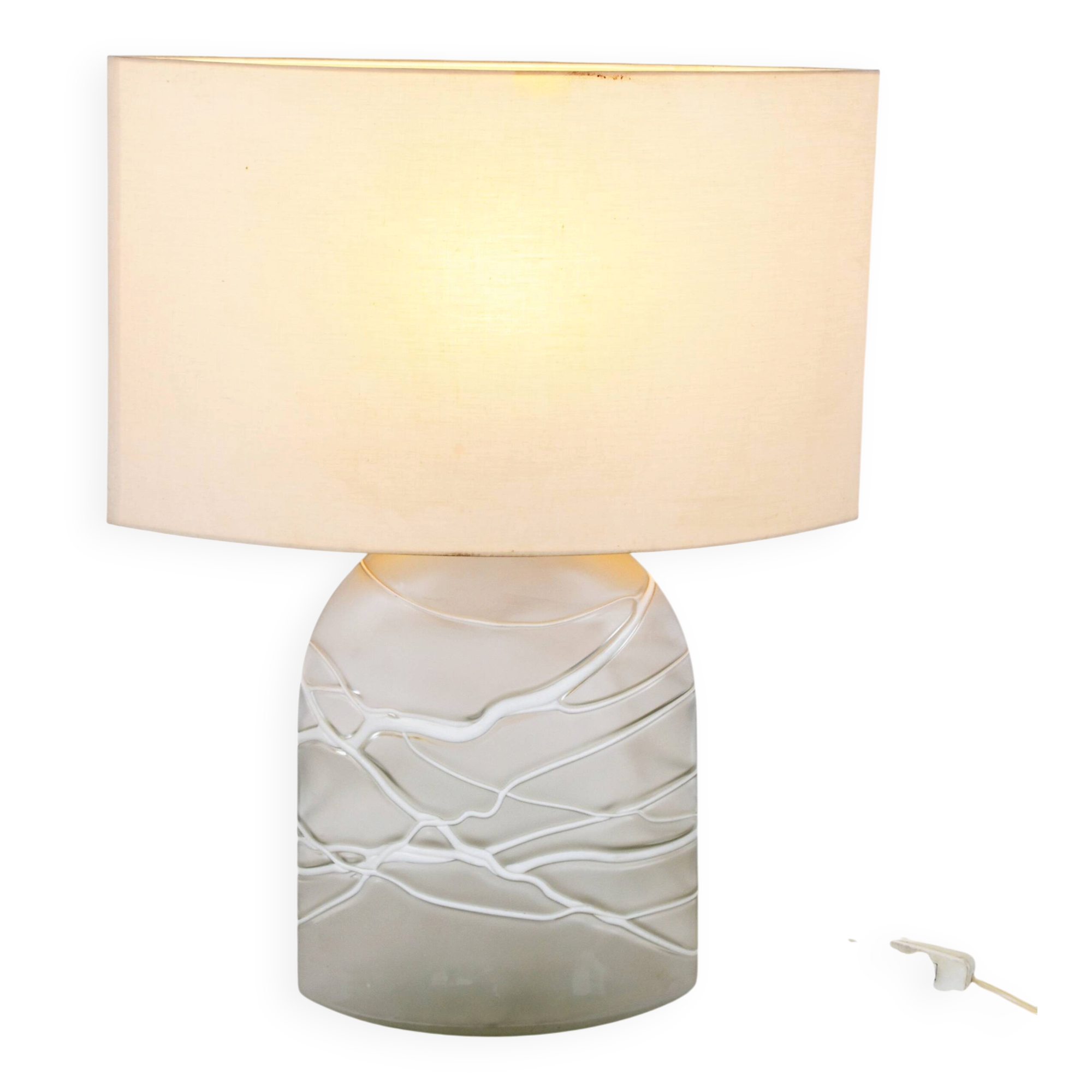 Glass table lamp by Peil and Putzler, 1960s