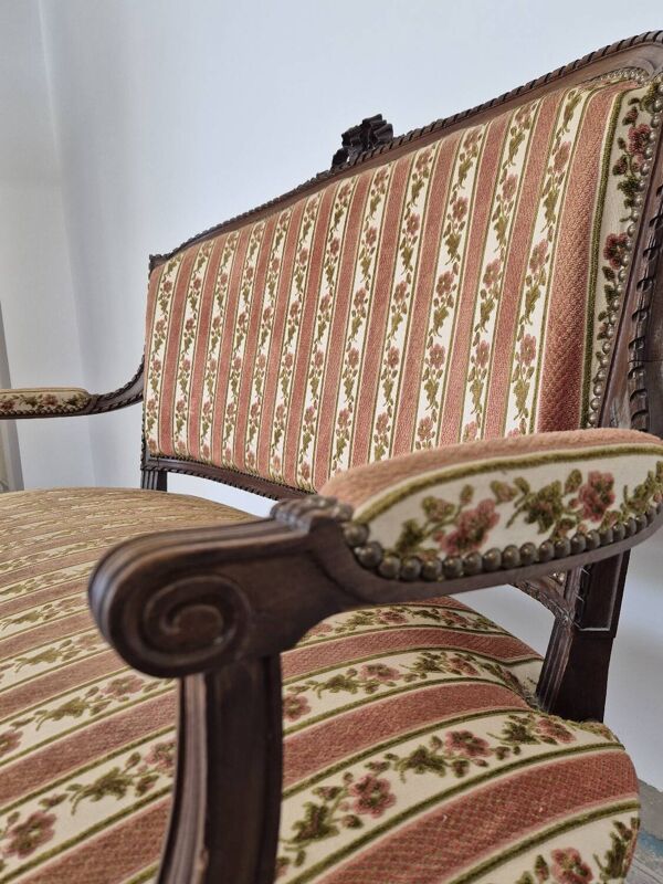 Banquette canapé style Louis XVI deux places époque 1900s