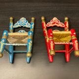 Paire de chaises en bois