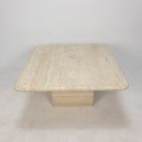 Italian travertine coffee table, 1980