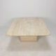 Table basse italienne en travertin, années 1980