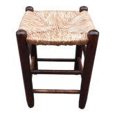 Tabouret paillé années 50