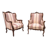 Wingback chairs, France, circa 1900
