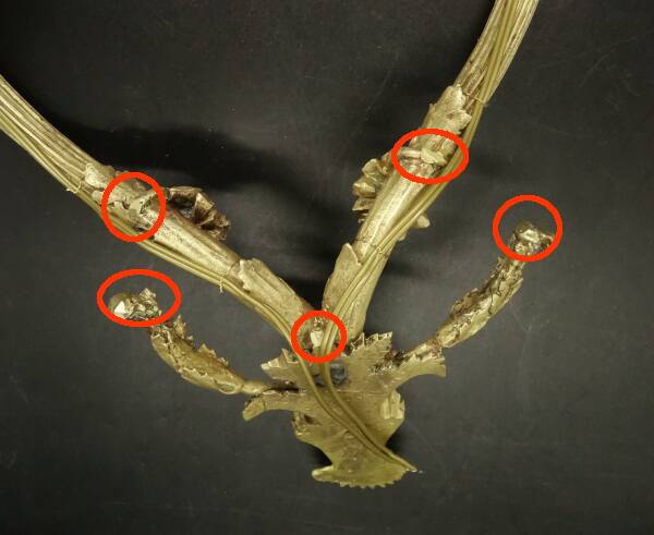 Large pair of Louis XVI style sconces from the 19th century - gilded bronze