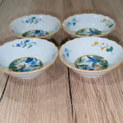Lot 4 Bowls / Porcelain Dishes Japan ARA Pier Import - Perroq Decor