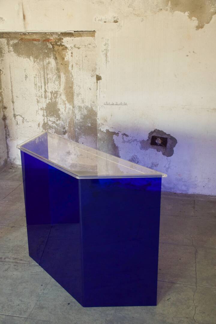 Two vintage Klein blue consoles 1988