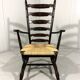 Rustic brutalist high ladder back arm chair 1960’s