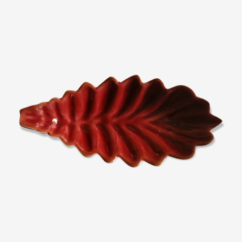 Trinket bowl red leaf Sarguemine