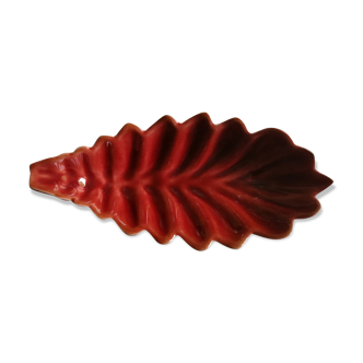 Trinket bowl red leaf Sarguemine