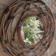 vintage rattan mirror
