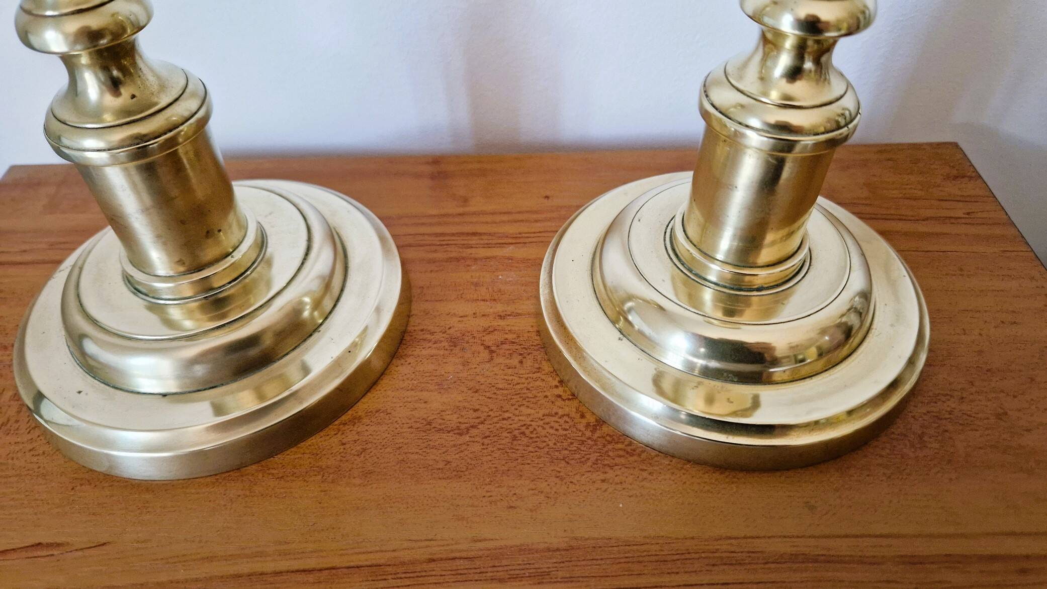 Pair of brass candlesticks