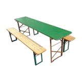 Table set and folding benches