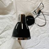 Vintage flexible desk lamp in black and chrome metal