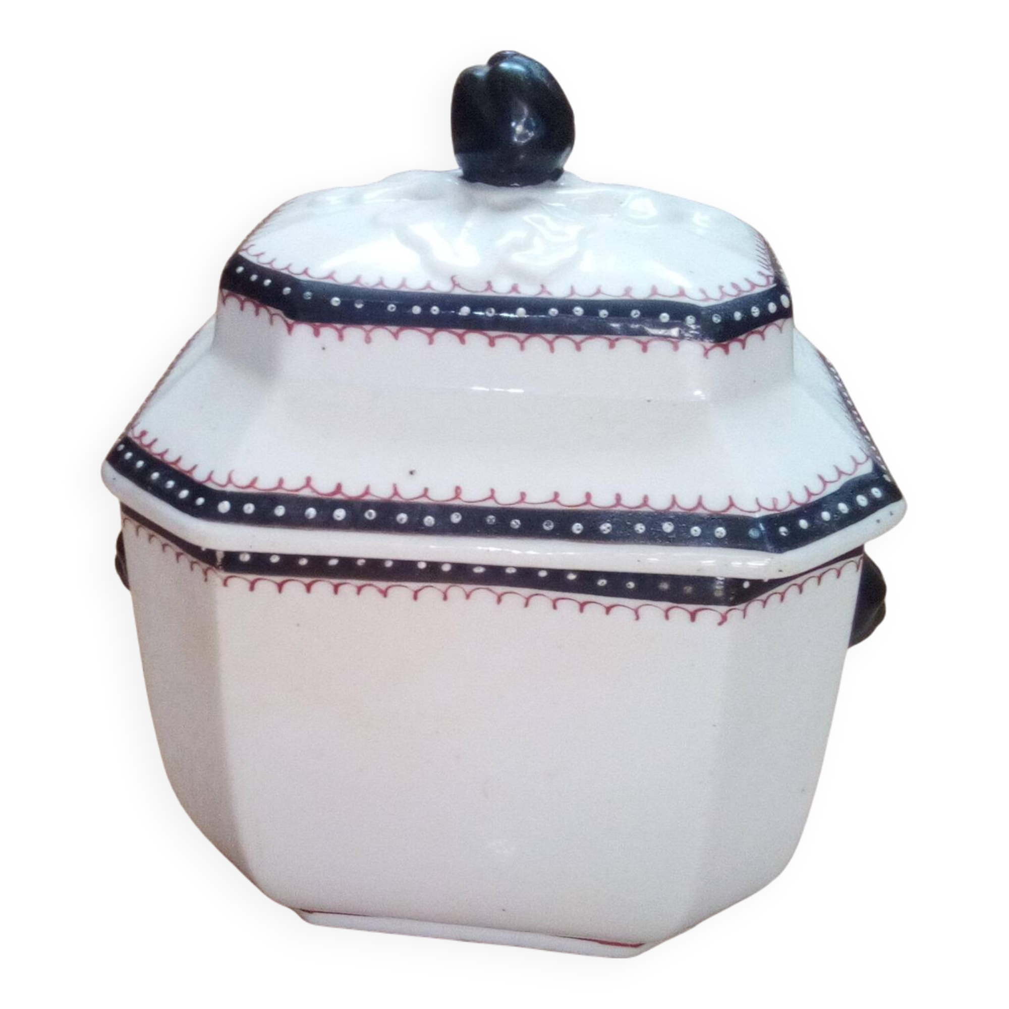Sucrier en porcelaine Napoleon III