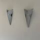 Pair of vintage wall lights, chrome-plated metal, France, 1980