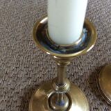 Pair of copper candle holders