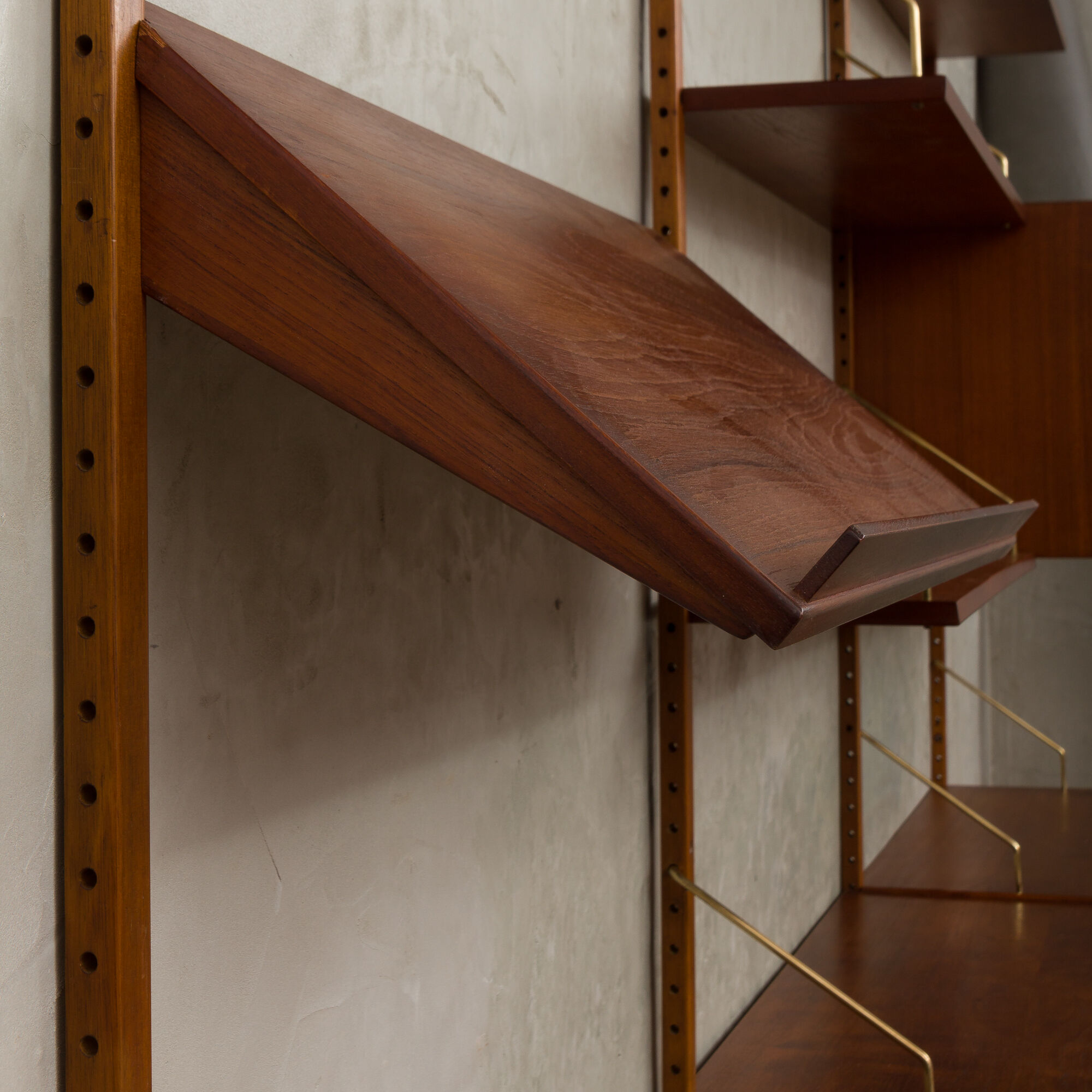 Hansen and Guldborg teak wall unit with a desk