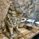 Fountain statue Lion stone reconstituted