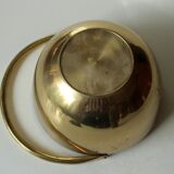 Solid brass planter with handle, vintage from the 1960s